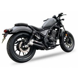 Escape IXIL L3XB não homologado em aço preto para HONDA CMX 500 REBEL 18-23