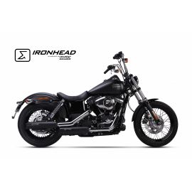 Échappement IXIL HC1-3B non homologué en acier noir pour HARLEY-DAVIDSON STREET BOB FXDB DYNA 06-16