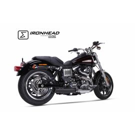 Escape IXIL HC1-2B no homologado en acero negro para HARLEY DAVIDSON LOW RIDER 14-16