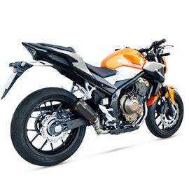 Escape IXRACE MK2B homologado en acero negro para HONDA CB 500 X 19-24 | CBR 500 R 19-23 | CB 500 F 19-24