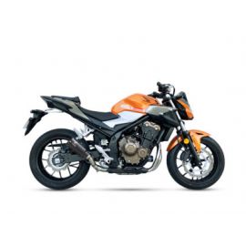 Escape IXRACE MK2B homologado en acero negro para HONDA CB 500 X 19-24 | CBR 500 R 19-23 | CB 500 F 19-24