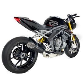 Escape IXRACE MK1B no homologado en acero negro para TRIUMPH SPEED TRIPLE 1200  20-23