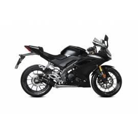 Escape completo homologado Storm GP en Acero negro posicion estandar para YAMAHA MT 125 20-24 | YZF-R 125 19-24