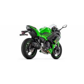 Escape completo Arrow Veloce NO Homologado en aluminio negro para KAWASAKI NINJA 650 2024 | Z 650 2024