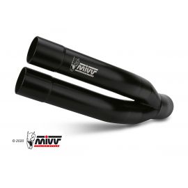 Escape no homologado Mivv DOUBLE GUN en Acero negro para SUZUKI GSX-R 750 08-10 | GSX-R 600 08-10