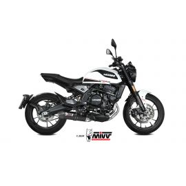 Escape aprovado Mivv OVAL em aço inoxidável pintado de preto para MOTO MORINI SEIEMMEZZO STR 650 22-24