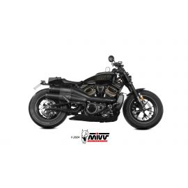 Escape homologado Mivv HR-1 en Acero negro para HARLEY-DAVIDSON SPORTSTER S 21-24