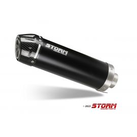 Escape homologado Storm GP en Acero negro posicion estandar para YAMAHA FZS 1000 / FAZER 01-05