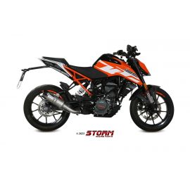 Échappement homologué Storm GP en Acier inox. position standard pour KTM DUKE 125 17-20 | DUKE 390 17-20 | RC 125 17-20 | RC 390 17-20