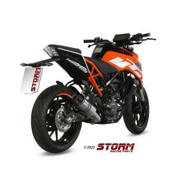 Escape homologado Storm GP en Acero inox. posicion estandar para KTM DUKE 125 17-20 | DUKE 390 17-20 | RC 125 17-20 | RC 390 17-20