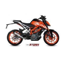 Échappement homologué Storm GP en Acier inox. position standard pour KTM DUKE 125 17-20 | DUKE 390 17-20 | RC 125 17-20 | RC 390 17-20