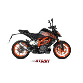 Échappement homologué Storm GP en Acier inox. position standard pour KTM DUKE 125 17-20 | DUKE 390 17-20 | RC 125 17-20 | RC 390 17-20