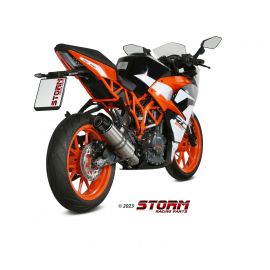 Échappement homologué Storm GP en Acier inox. position standard pour KTM DUKE 125 17-20 | DUKE 390 17-20 | RC 125 17-20 | RC 390 17-20