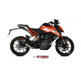 Échappement homologué Storm GP en Acier noir position standard pour KTM DUKE 125 17-20 | DUKE 390 17-20 | RC 125 17-20 | RC 390 17-20