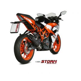 Échappement homologué Storm GP en Acier noir position standard pour KTM DUKE 125 17-20 | DUKE 390 17-20 | RC 125 17-20 | RC 390 17-20