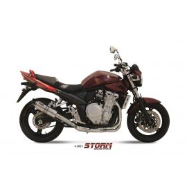 Escape homologado Storm GP en Acero inox. posicion estandar para SUZUKI GSX 650 F 08-15 | GSF 650 BANDIT 07-15