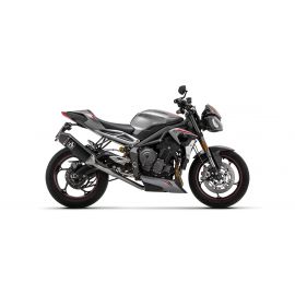 Échappement ARROW Veloce non homologué en aluminium noir pour TRIUMPH STREET TRIPLE 765 / R / RS 20-22