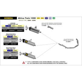 Escape ARROW Sonora homologado en titanio negro para HONDA CRF 1000 L AFRICA TWIN 16-19 | CRF 1100 L AFRICA TWIN ADV SPORTS 18-19