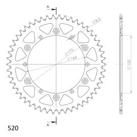 Kit de transmissão DID padrão preto sem retentores para Yamaha 125