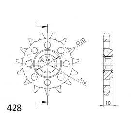 Kit de transmission DID standard noir Sans Joints Spy pour Hyosung GV 125 Aquila 00-08