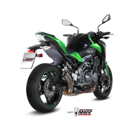 Escape aprovado Mivv DOUBLE GUN em aço inoxidável pintado de preto para KAWASAKI Z 900 A2